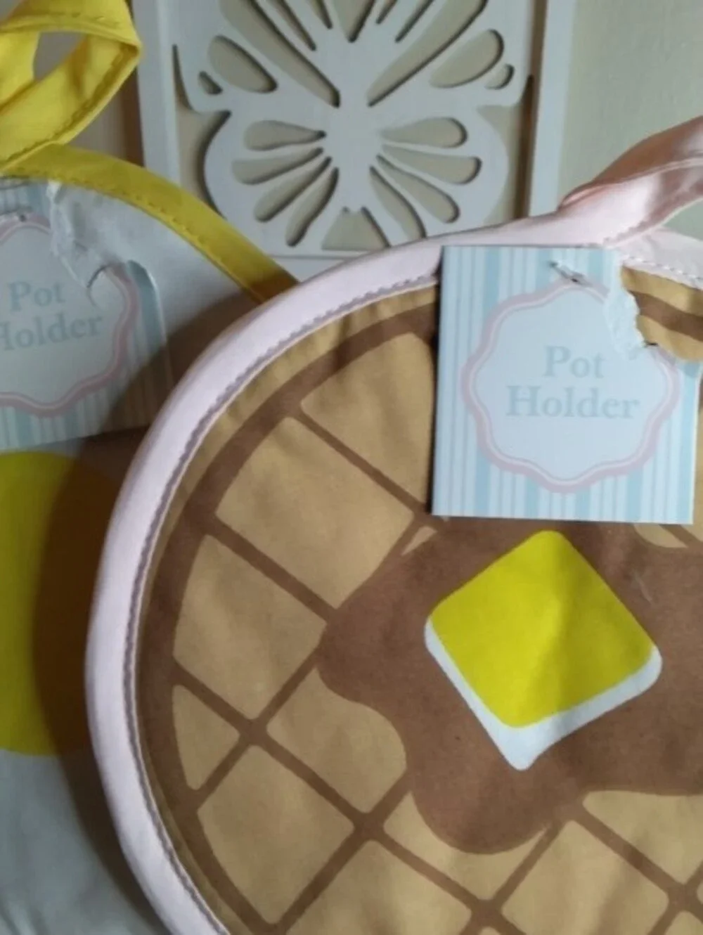 Breakfast-Themed Pot Holders - Waffle & Sunny Side Egg